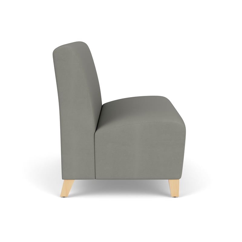 Lesro Ravenna Reception Armless Loveseat in Gray