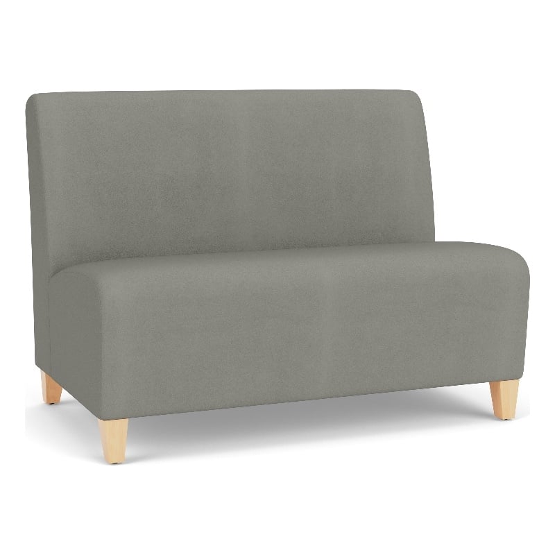 Lesro Ravenna Reception Armless Loveseat in Gray
