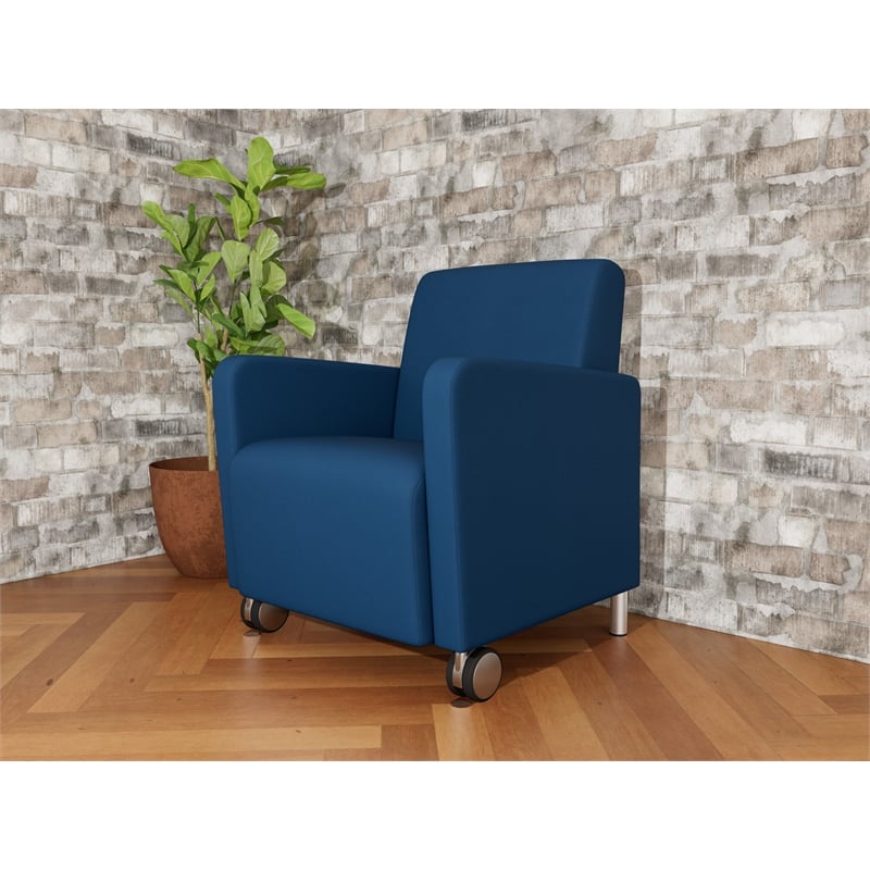 Lesro Ravenna Lounge Reception Guest Chair in Blue