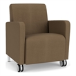 Lesro Ravenna Lounge Reception Guest Chair in Brown