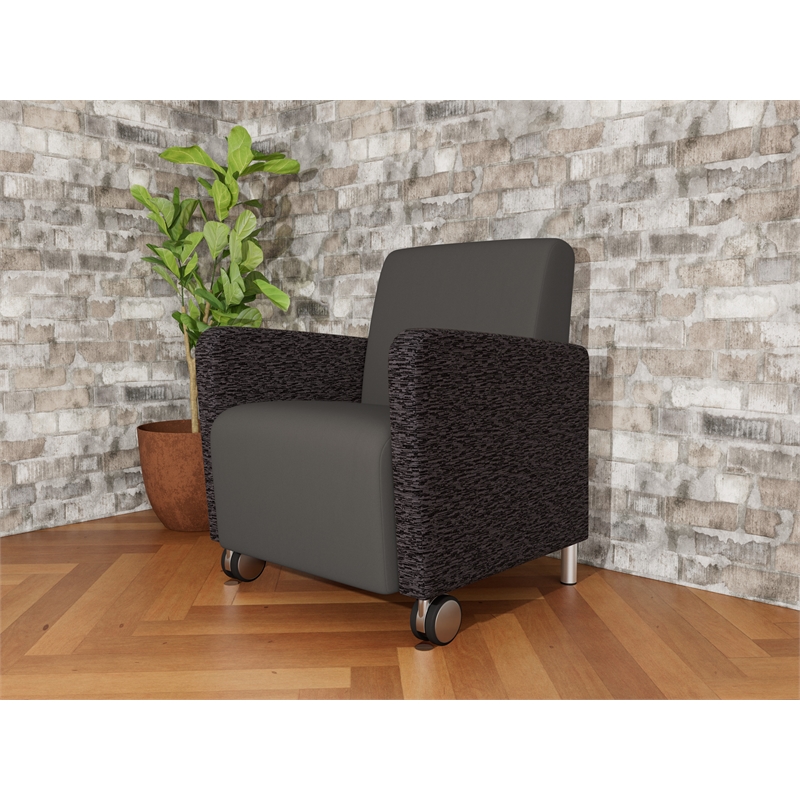 Lesro Ravenna Lounge Reception Guest Chair in Gray