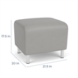 Lesro Ravenna Lounge Reception Ottoman in Gray