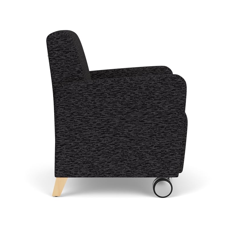 Lesro Ravenna Lounge Reception Guest Chair in Black
