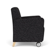Lesro Ravenna Lounge Reception Guest Chair in Black