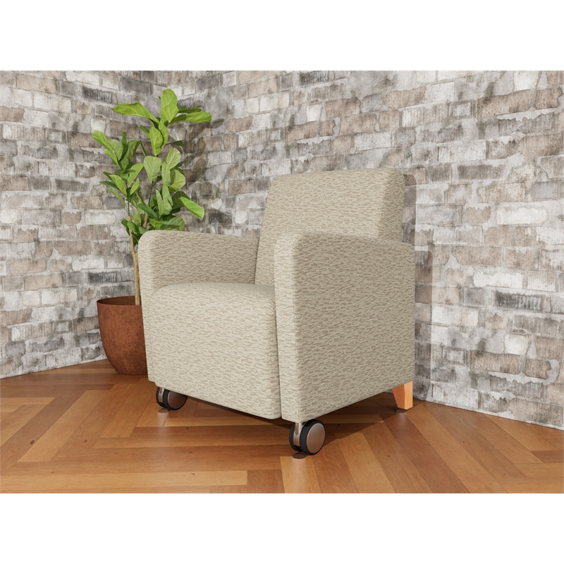 Lesro Ravenna Lounge Reception Guest Chair in Beige