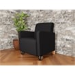 Lesro Ravenna Lounge Reception Guest Chair in Black