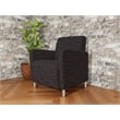 Lesro Ravenna Lounge Reception Guest Chair in Black