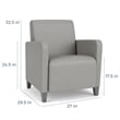 Lesro Ravenna Lounge Reception Guest Chair in Black
