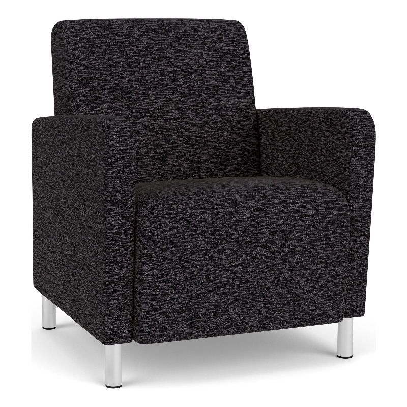 Lesro Ravenna Lounge Reception Guest Chair in Black