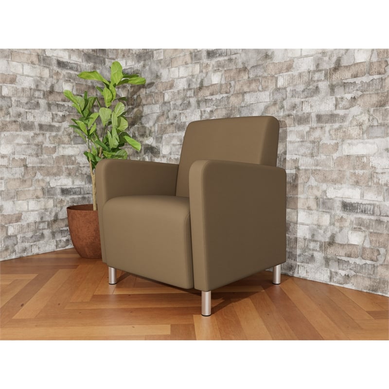 Lesro Ravenna Lounge Reception Guest Chair in Brown