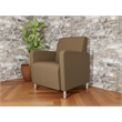 Lesro Ravenna Lounge Reception Guest Chair in Brown