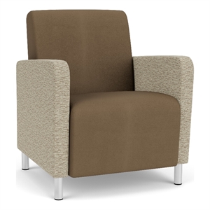 Lesro Ravenna Lounge Reception Guest Chair in Brown