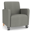 Lesro Ravenna Lounge Reception Guest Chair in Gray