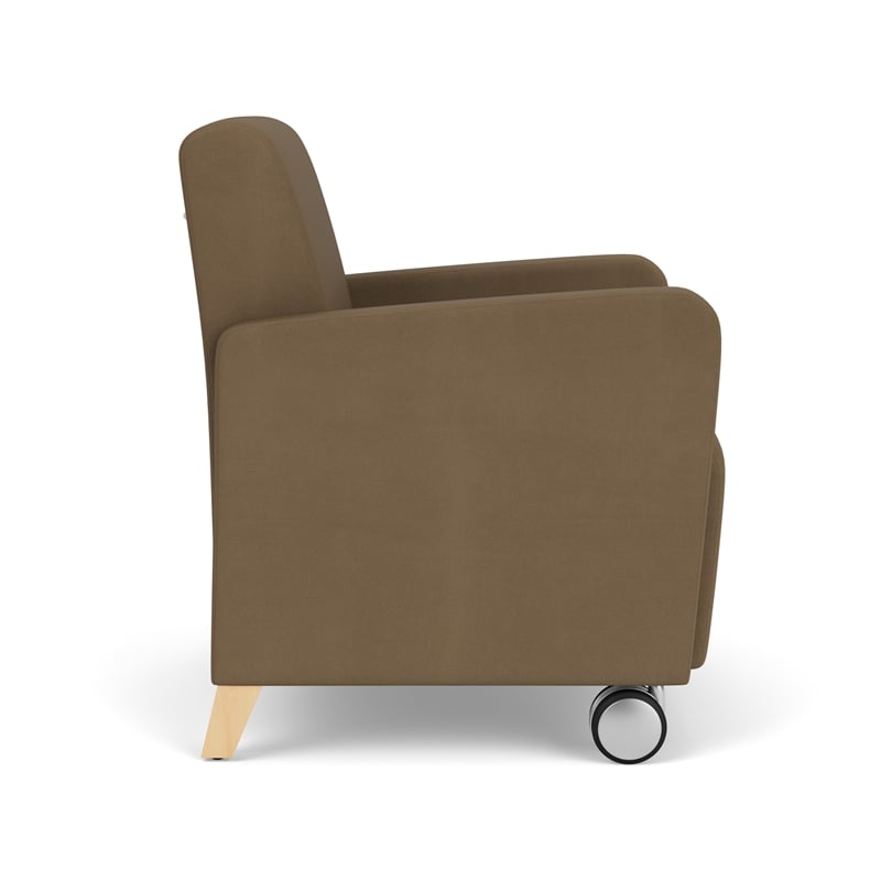 Lesro Ravenna Lounge Reception Guest Chair in Brown