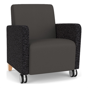 Lesro Ravenna Lounge Reception Guest Chair in Gray
