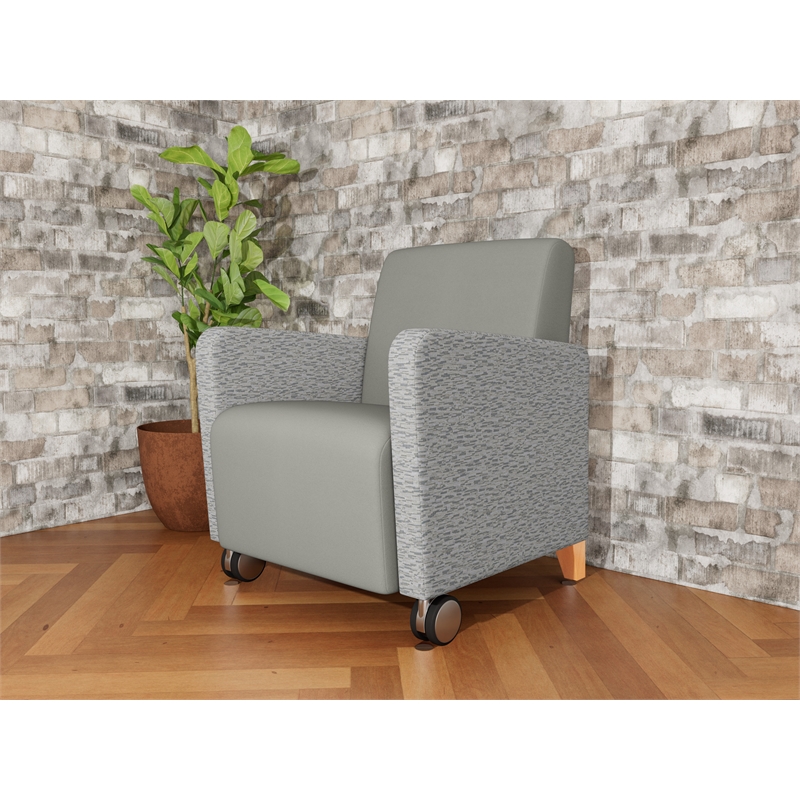 Lesro Ravenna Lounge Reception Guest Chair in Gray