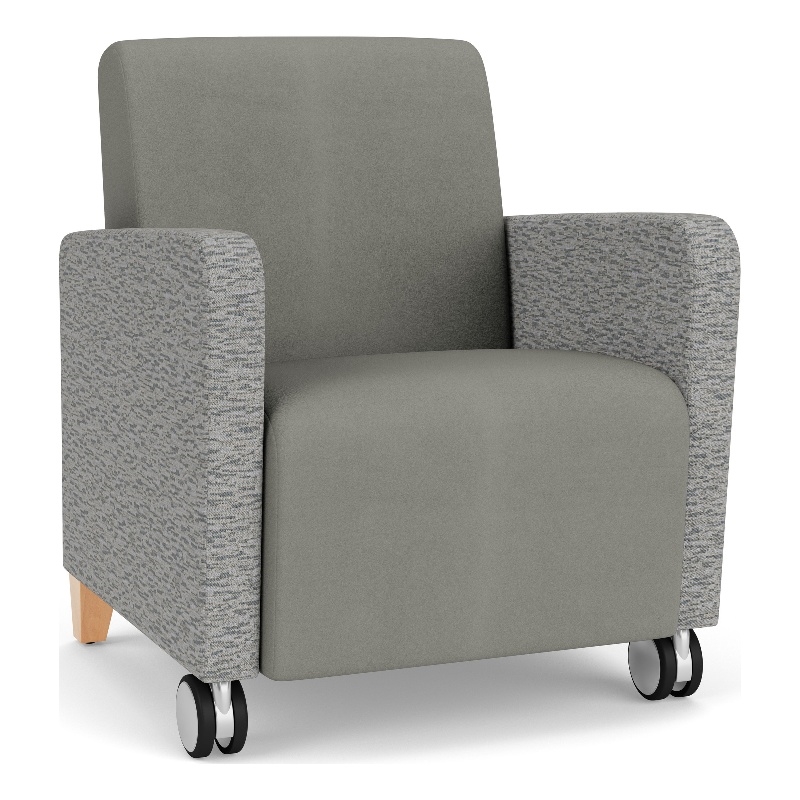 Lesro Ravenna Lounge Reception Guest Chair in Gray