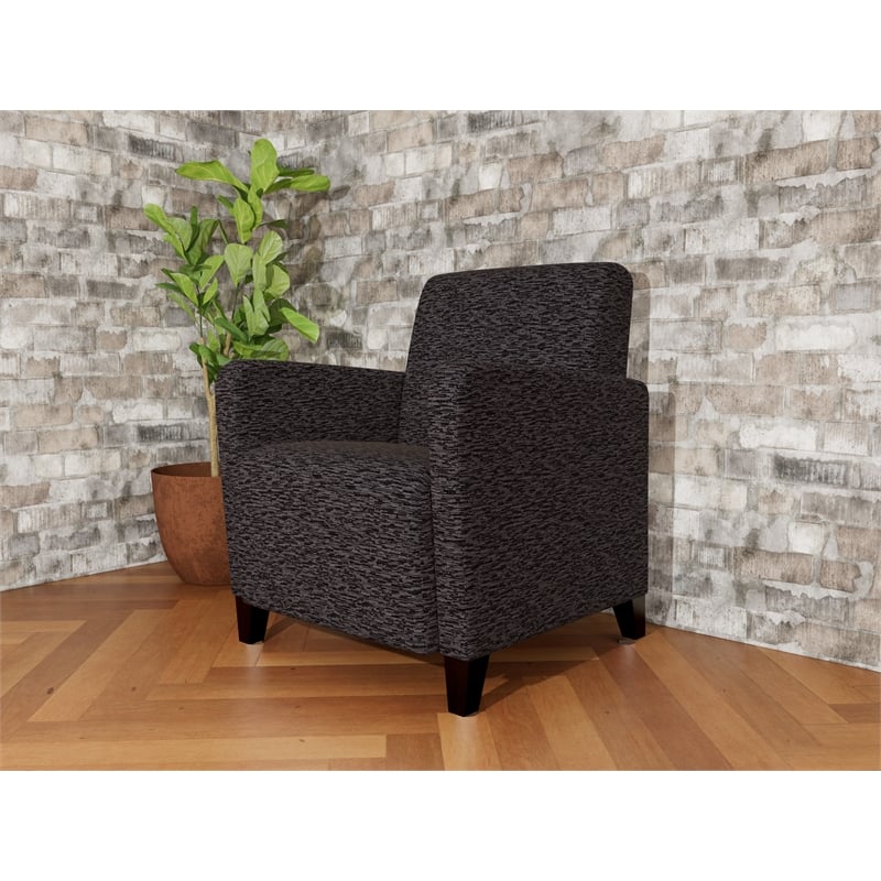 Lesro Ravenna Lounge Reception Guest Chair in Black