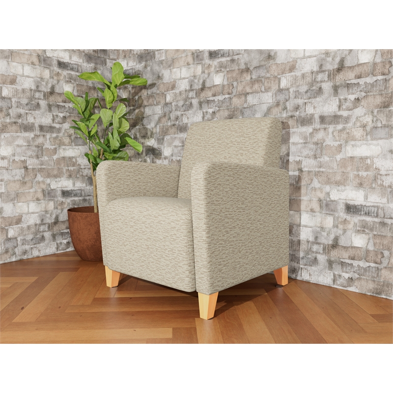 Lesro Ravenna Lounge Reception Guest Chair in Beige