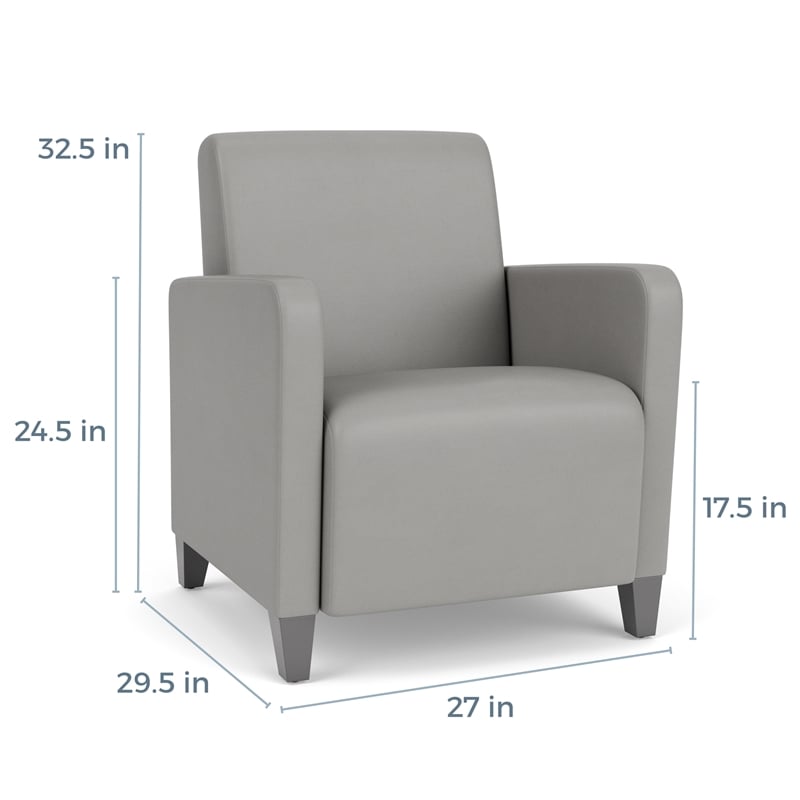 Lesro Ravenna Lounge Reception Guest Chair in Brown