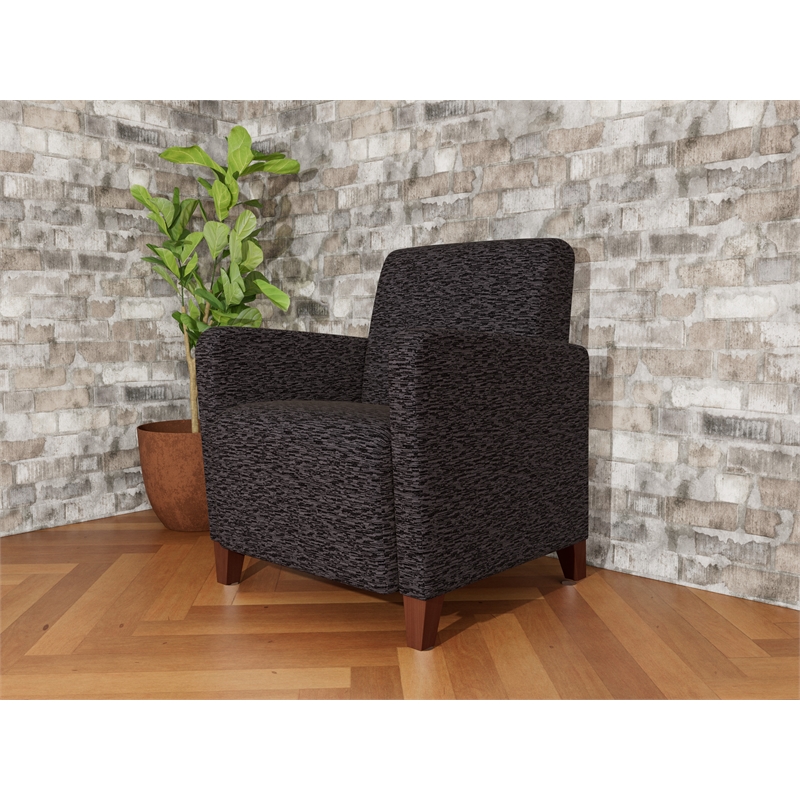 Lesro Ravenna Lounge Reception Guest Chair in Black