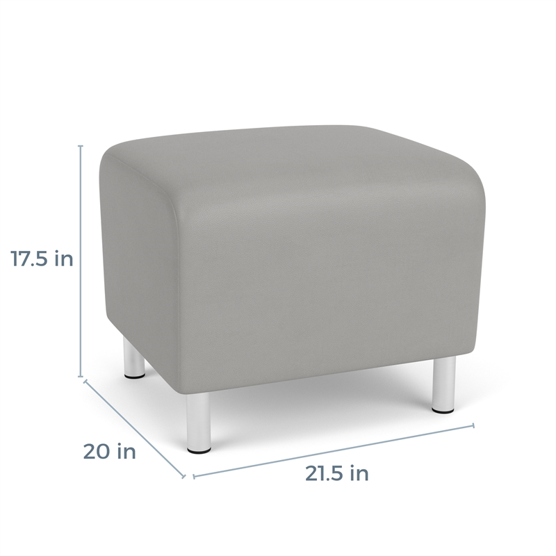 Lesro Ravenna Lounge Reception Ottoman in Gray