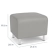Lesro Ravenna Lounge Reception Ottoman in Gray