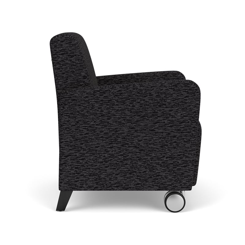 Lesro Ravenna Lounge Reception Guest Chair in Black