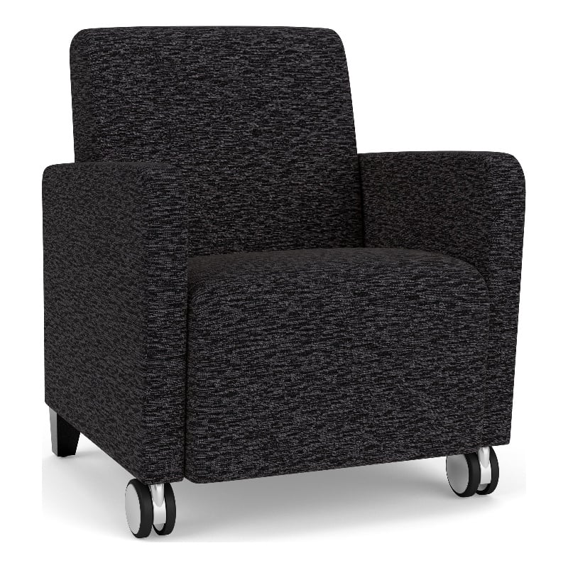 Lesro Ravenna Lounge Reception Guest Chair in Black