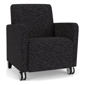 Lesro Ravenna Lounge Reception Guest Chair in Black