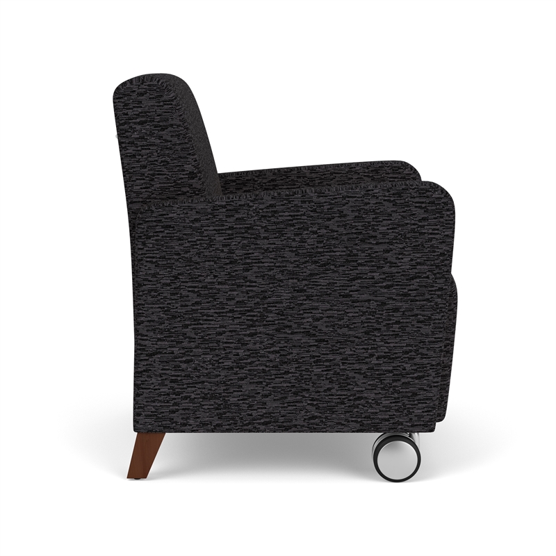 Lesro Ravenna Lounge Reception Guest Chair in Black