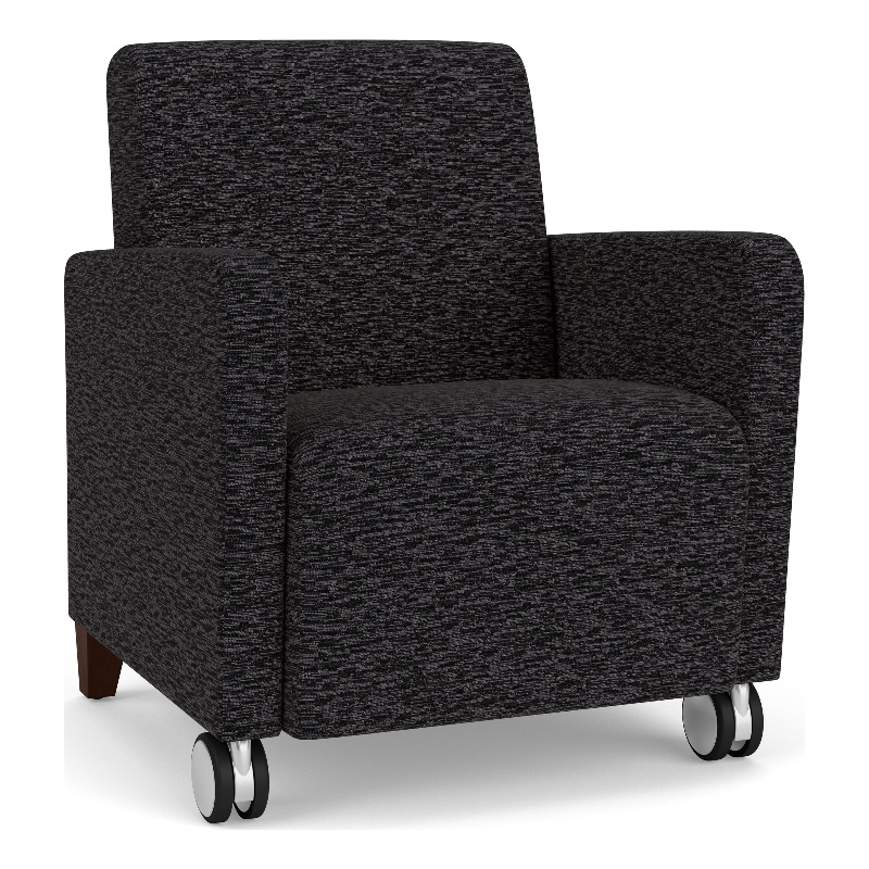 Lesro Ravenna Lounge Reception Guest Chair in Black