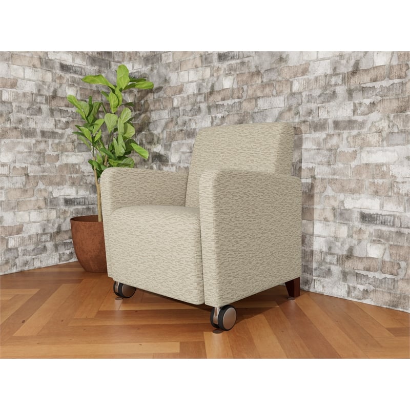 Lesro Ravenna Lounge Reception Guest Chair in Beige