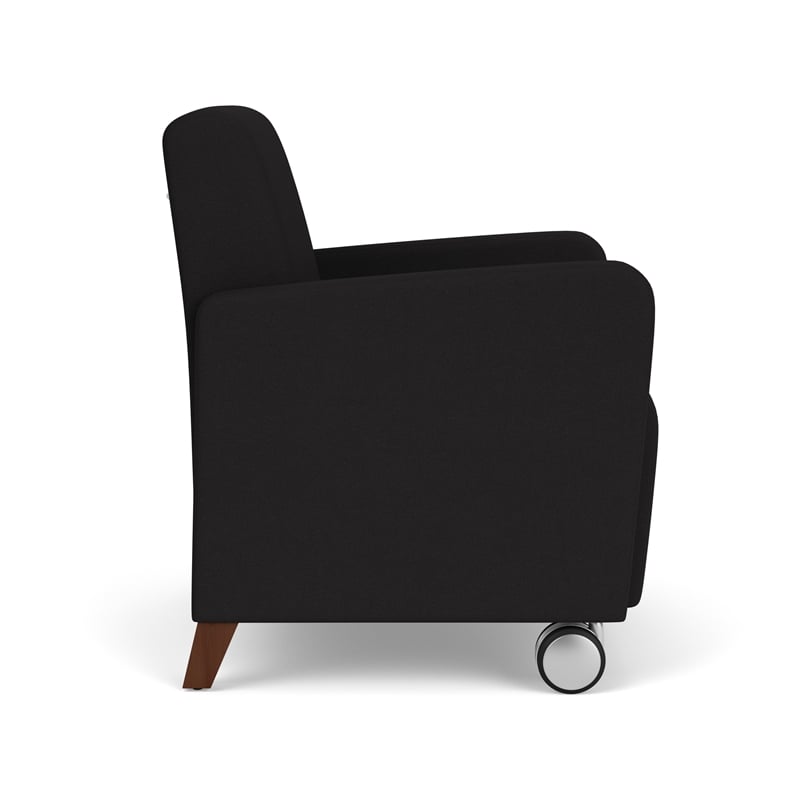 Lesro Ravenna Lounge Reception Guest Chair in Black