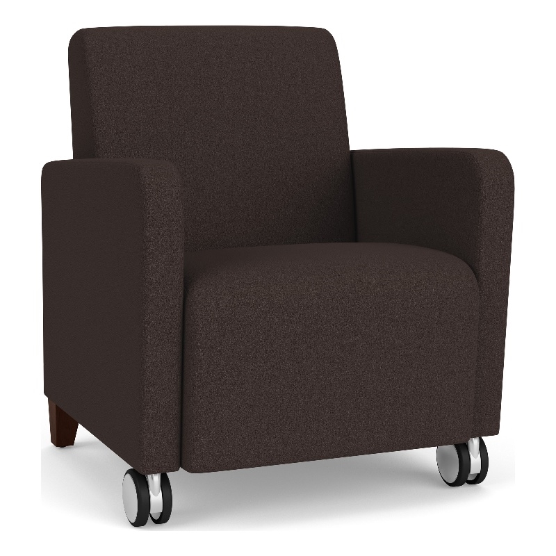 Lesro Ravenna Lounge Reception Guest Chair in Brown