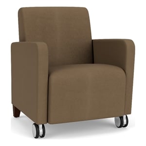 Lesro Ravenna Lounge Reception Guest Chair in Brown