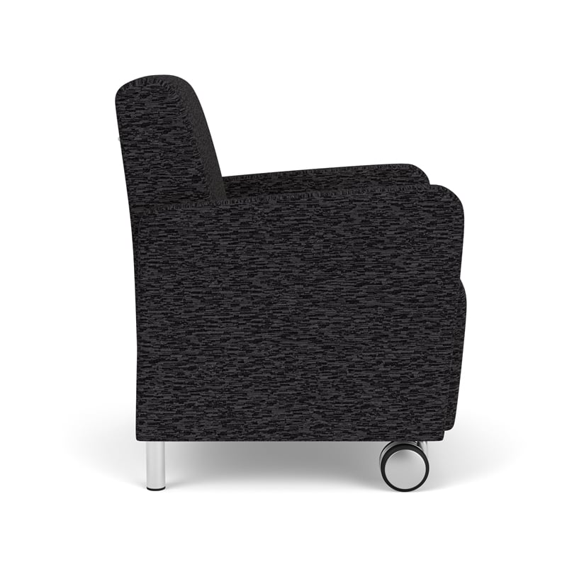 Lesro Ravenna Lounge Reception Guest Chair in Black