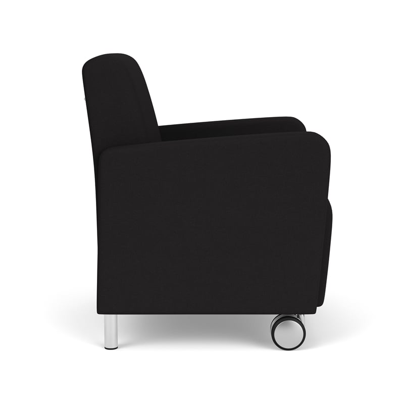 Lesro Ravenna Lounge Reception Guest Chair in Black