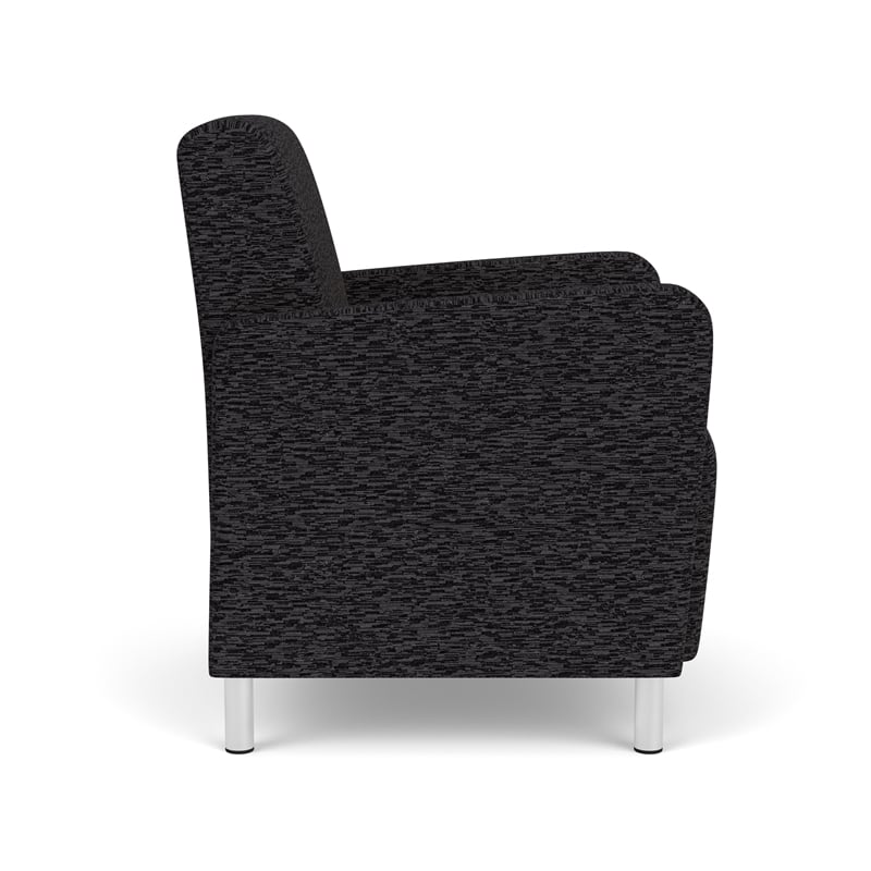 Lesro Ravenna Lounge Reception Guest Chair in Black