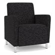 Lesro Ravenna Lounge Reception Guest Chair in Black