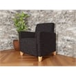 Lesro Ravenna Lounge Reception Guest Chair in Black