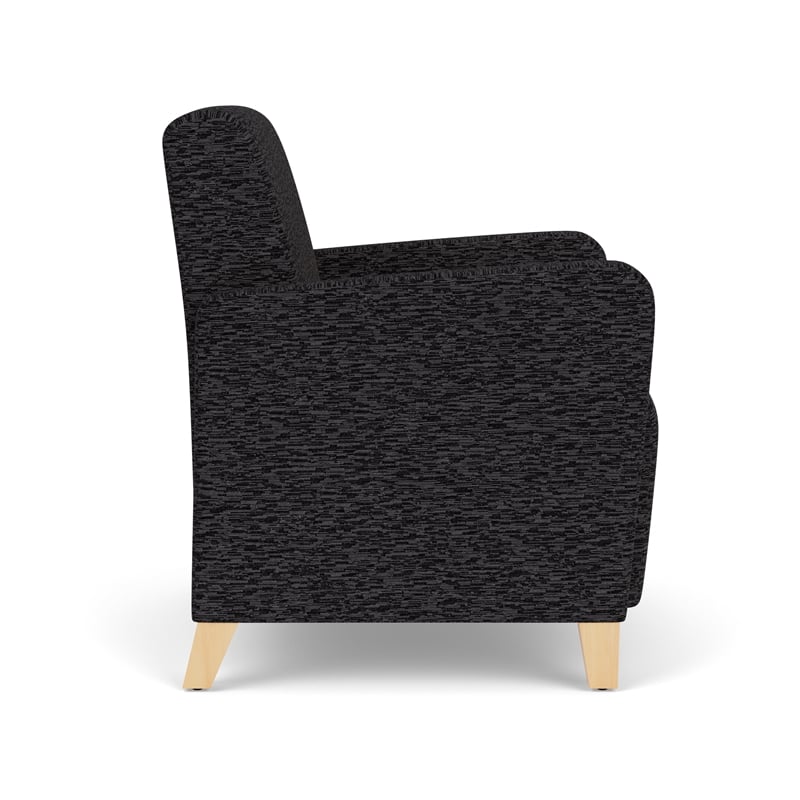 Lesro Ravenna Lounge Reception Guest Chair in Black