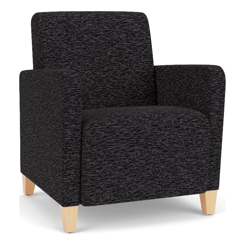 Lesro Ravenna Lounge Reception Guest Chair in Black
