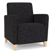 Lesro Ravenna Lounge Reception Guest Chair in Black