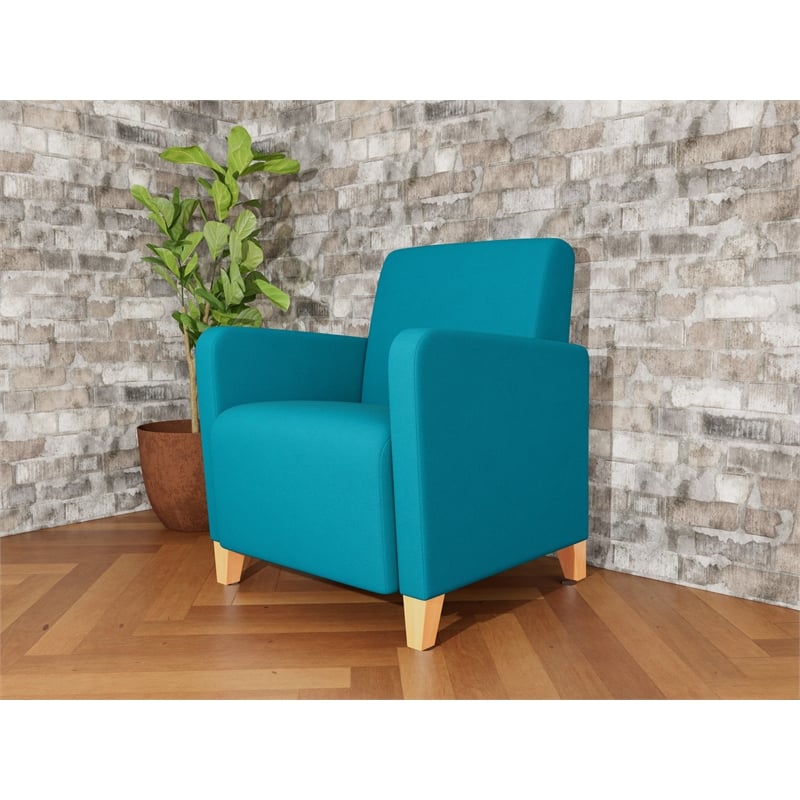 Lesro Ravenna Lounge Reception Guest Chair in Teal