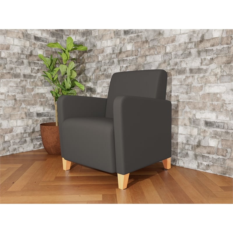 Lesro Ravenna Lounge Reception Guest Chair in Gray
