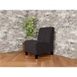 Lesro Ravenna Lounge Reception Armless Guest Chair in Black