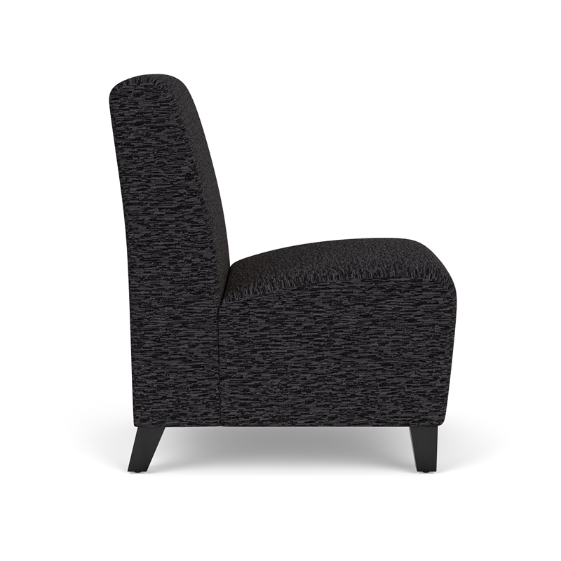 Lesro Ravenna Lounge Reception Armless Guest Chair in Black