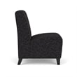 Lesro Ravenna Lounge Reception Armless Guest Chair in Black
