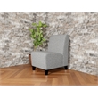 Lesro Ravenna Lounge Reception Armless Guest Chair in Gray